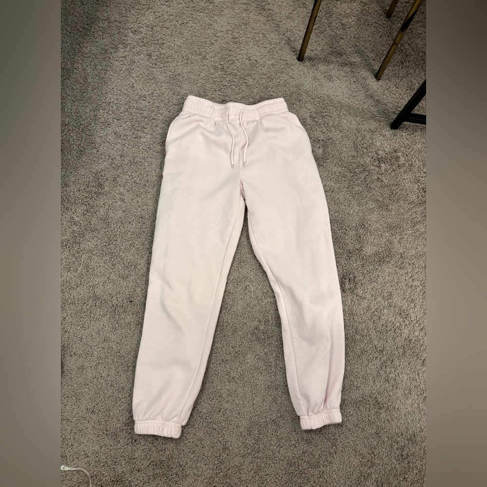 Light pink cuffed sweatpants